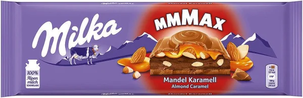Шоколад milka Milka mandel karamell mmmax (мілка карамель) 300 г. швейцарія - 1