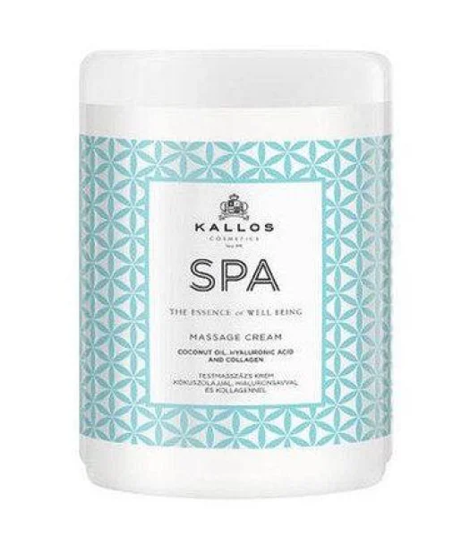 Крем kallos Kallos spa massagee cream для масажу, з кокосовою олією, гіалуроновою кислотою та колагеном 1 л - 1