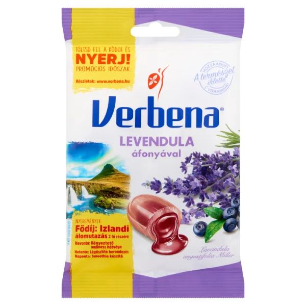 Льодяники Verbena лаванда і клюква 60г - 1