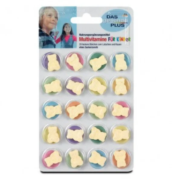 Мультивітаміни ведмедики Mivolis для дітей multivitamine für kinder lutschtabletten mivolis — das gesunde plus 20 шт. - 1