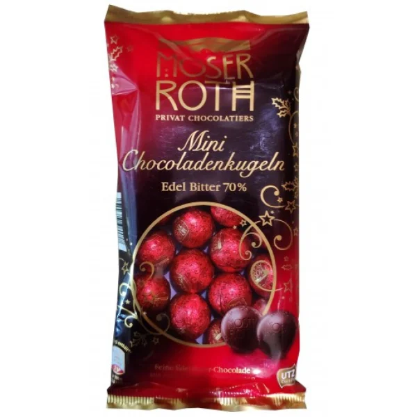 Шоколадні кульки Moser Roth moser roth mini chocoladenkugeln edel bitter 70%, 150 г. - 1