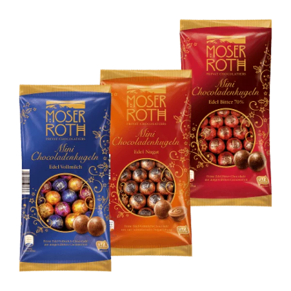 Шоколадні кульки Moser Roth moser roth mini chocoladenkugeln edel bitter 70%, 150 г. - 2