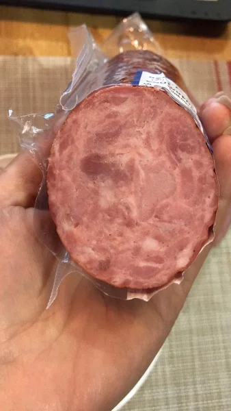 Колбаса копчена рублена Kraina Wedlin Zywiecka Kielbasa Країна Ведлін Живецька з свинини 600г - 3