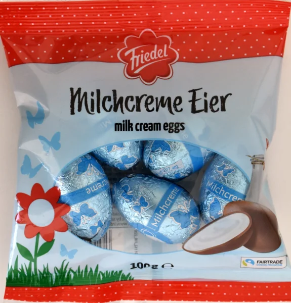 Шоколадние  Friedel яйця з начинкой friedel milchcreme eier 150g( вишня -ликер/ бренді / нуга) - 3