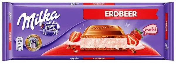 Шоколад milka Milka strawberry, 300 г (шоколад) - 1