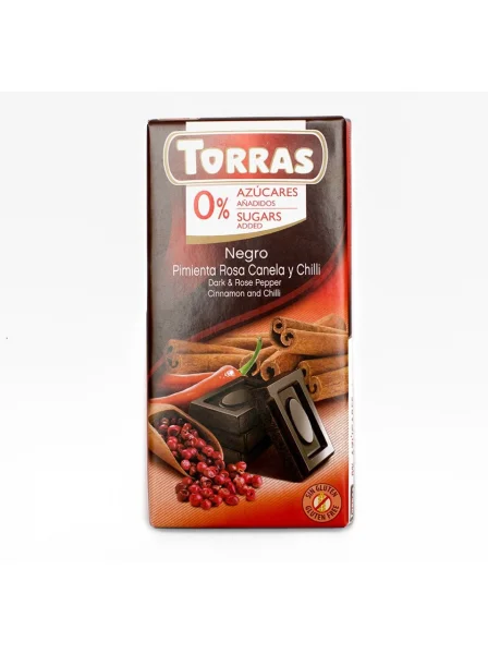Шоколад torras Torras chilli 75г (чорний з корицею і перцем чилі) - 1