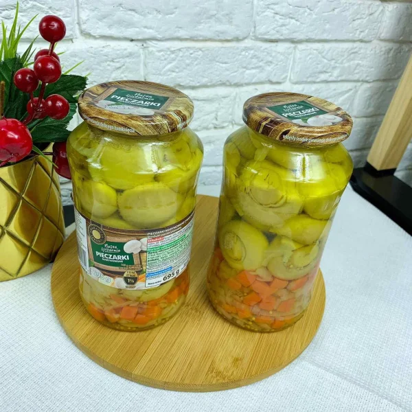 Мариновані шампіньйони з цибулею й морквою Nasza Spizarnia pieczarki marynowane 420г - 2