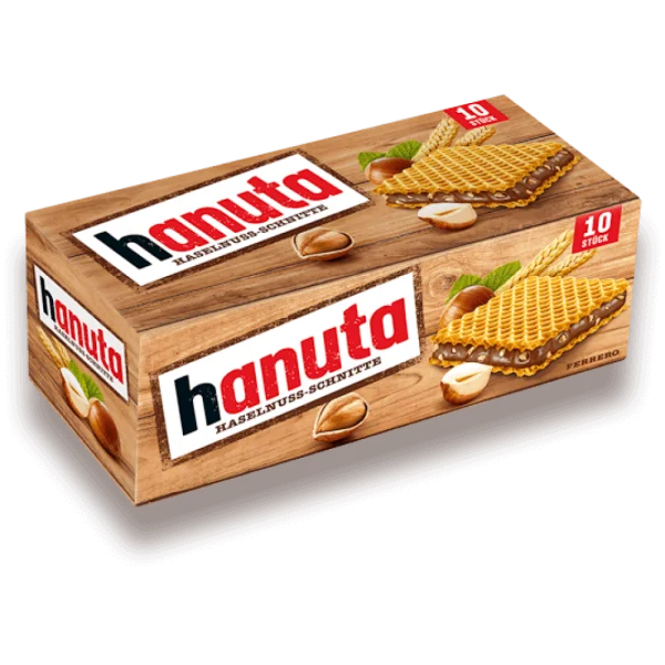 Вафлі Ferrero Hanuta з шоколадом і горіхами в коробці 220г - 1