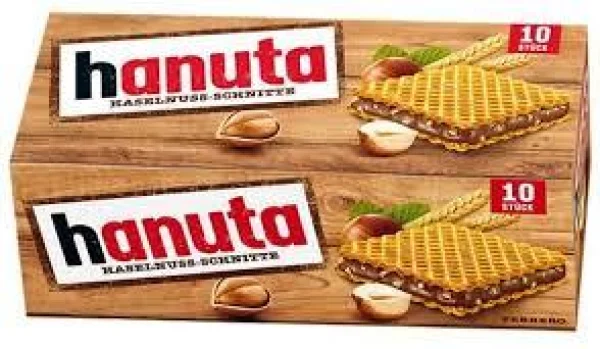 Вафлі Ferrero Hanuta з шоколадом і горіхами в коробці 220г - 2
