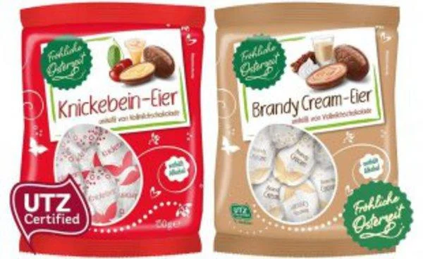 Шоколадние  Friedel яйця з начинкой friedel milchcreme eier 150g( вишня -ликер/ бренді / нуга) - 2