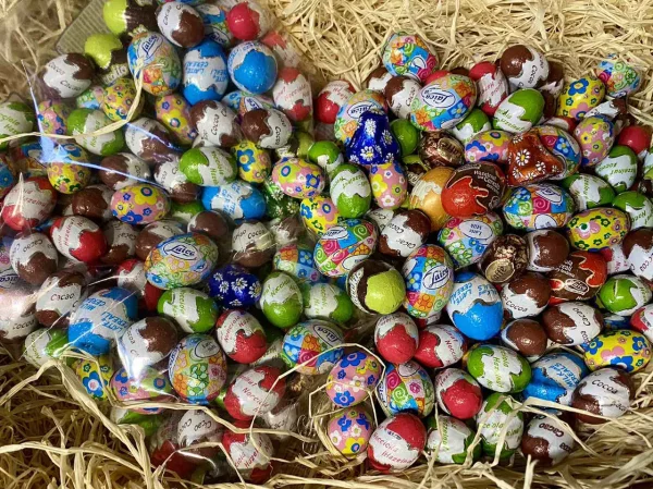 Яйця Шоколадні Великодні в фользі Laica Cioccolatini Assortiti Лайка Асорті Праліне молочний шоколад 1кг - 2