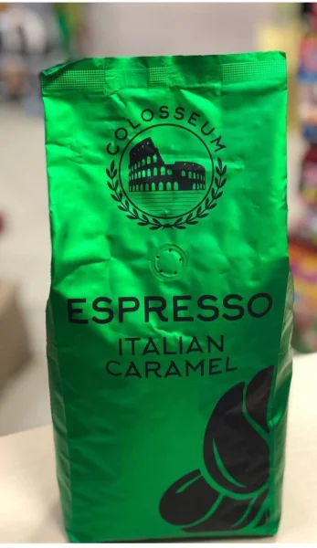 Кава в зернах Colosseo espresso italian caramel colosseum карамель 1кг - 1