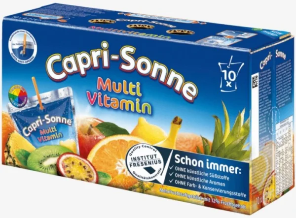 Набір Сік фруктовий Capri-Sun Multivitamin Fruits Капрізон Мультивітамін фрукти Тетрапак з трубочкою Бігпак Блок 10шт 200мл - 1
