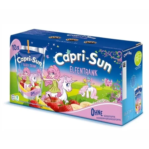 Набір Сік фруктовий Capri-Sun Fairy Drink Капрізон Казковий напій Тетрапак з трубочкою Бігпак Блок 10шт 200мл - 1