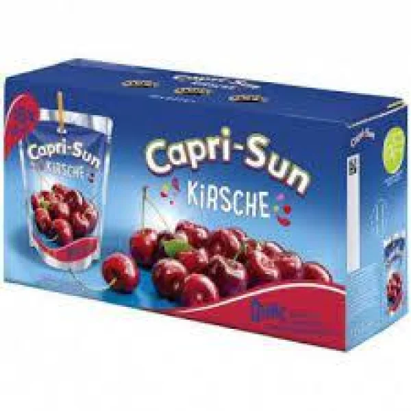 Набір Сік фруктовий Capri-Sun Cherry Капрізон Вишня Тетрапак з трубочкою Бігпак Блок 10шт 200мл - 1