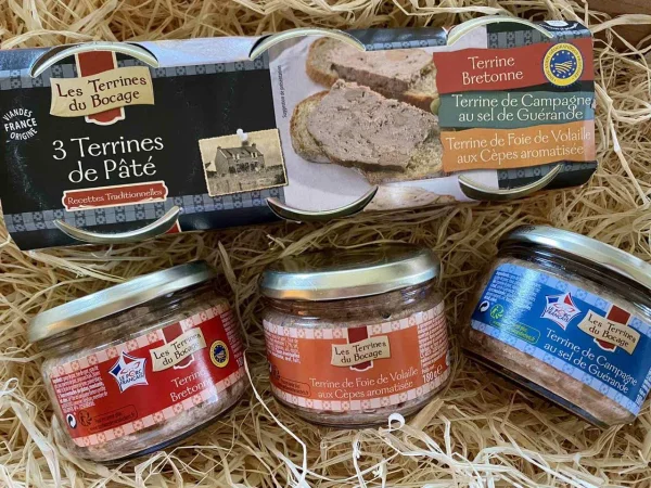 Набір французських Паштетів Террінів Les Terrines du Bocage de Pate Лес Террінес 3 види 3шт Скло 540г - 1