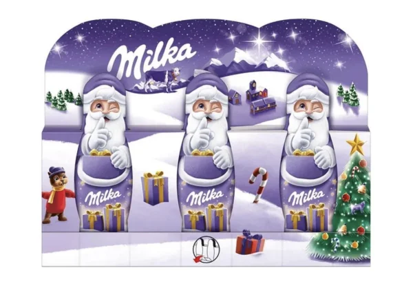 Шоколадні фігурки Milka Santa 3шт 45г - 1