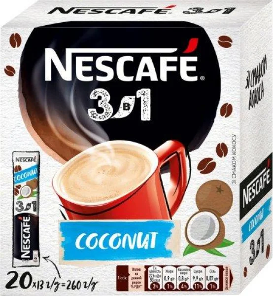 Напій кавовий NESCAFE Dolce Gusto 3в1 coconut зі смаком кокоса 260г - 1
