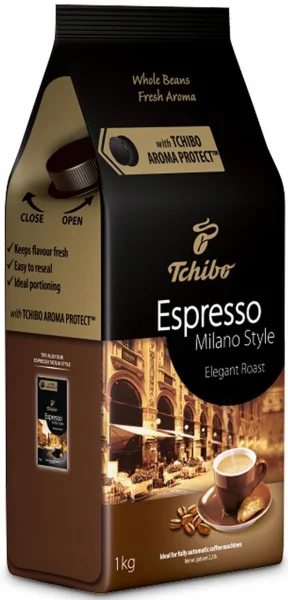 Кава в зернах tchibo Tchibo espresso milano style 1 кг німеччина - 1