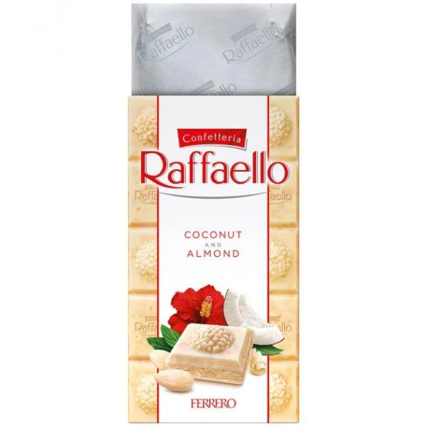 Шоколадка Confetteria Raffaello Mandel creme Рафаелло білий шоколад Кокос з мигдалем 90г - 2