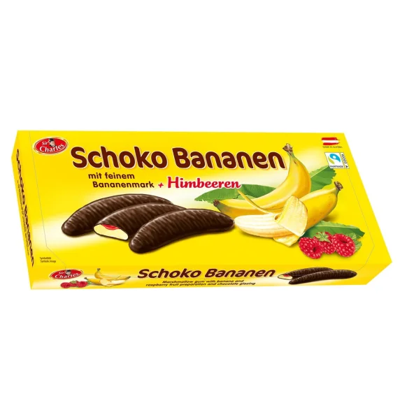Цукерки шоколадні Sir Charles sir charles schoko bananen hembeeren з банановим суфле та малиною 300 г австрія - 1