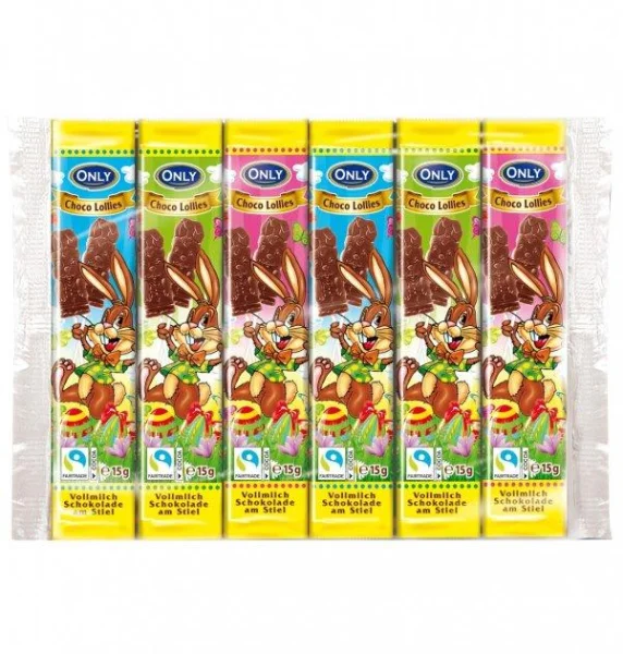 Набір шоколадних зайчиків на паличках (choco lollies) 6х15 грамів - 1