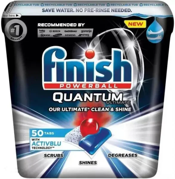 Капсули для посудомийних машин Finish finish quantum ultimate 50 шт. - 1