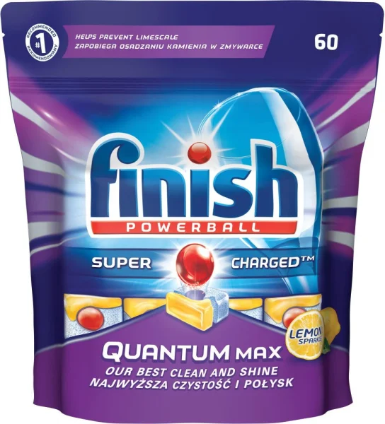 Таблетки для посудомийних машин Finish finish quantum max lemon 60 шт - 1