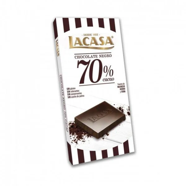 Шоколад чорний 70% lacasa без глютену 100 г - 1
