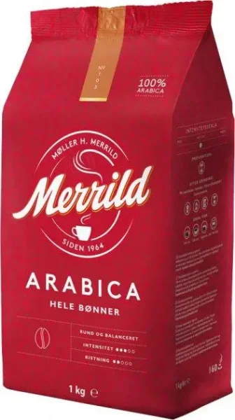 Кава в зернах lavazza Merrild merrild arabica 100% 1кг - 1