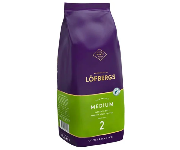 Кава lofbergs medium roast біля зерна 1 кг - 1
