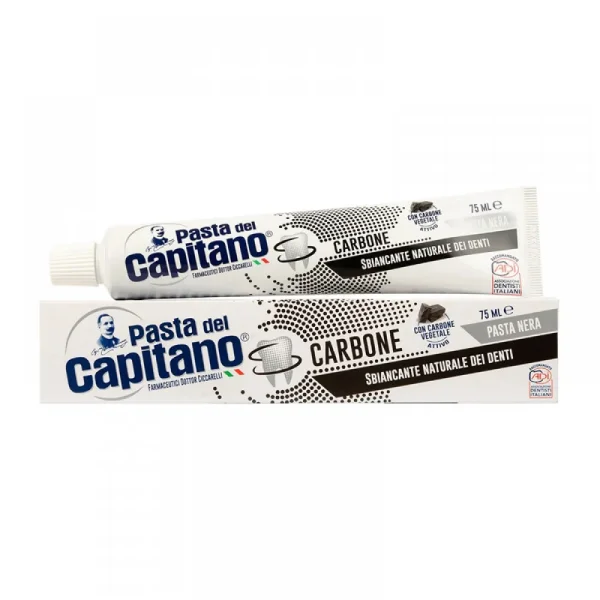 Зубна паста Capitano Carbone з вугіллям щоденний догляд 75 мл - 1