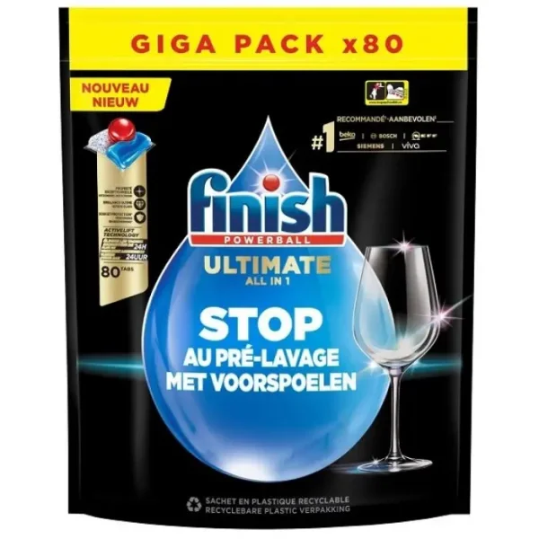 Капсули для посудомийної машини Finish finish ultimate, 80 шт - 1
