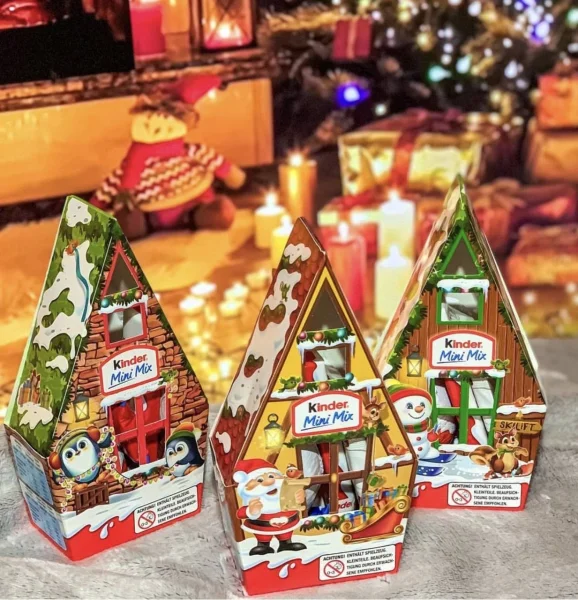 Новорічний набір Kinder Mini Mix будиночок 76г - 1