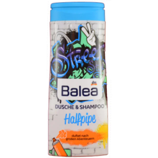 Balea kids dusche&shampoo halfpipe дитячий гель для душу та шампунь 300 мл - 1