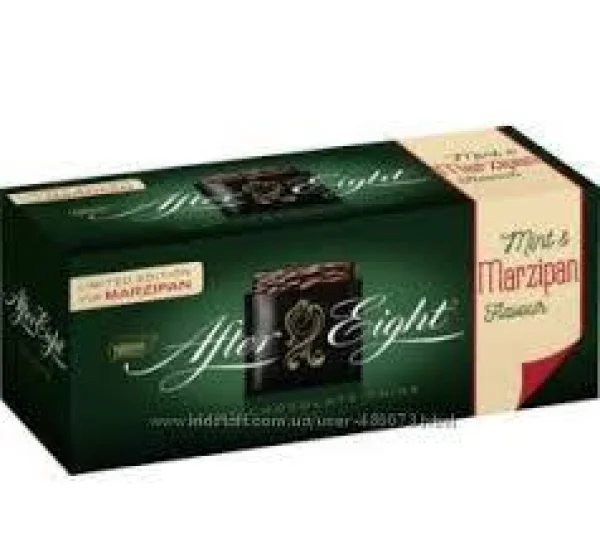 Шоколад м'ятний Nestle з марципаном nestle after & eight 200g (швейцарія) - 1