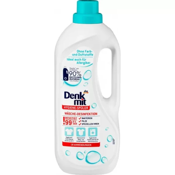 Ополіскувач для білизни Denkmit hygiene spuler 99% дезинфекувальний 1250мл - 1