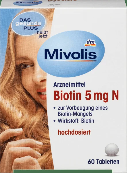 Біологічно активна Mivolis добавка mivolis biotin 5mg n, 60 шт. - 1