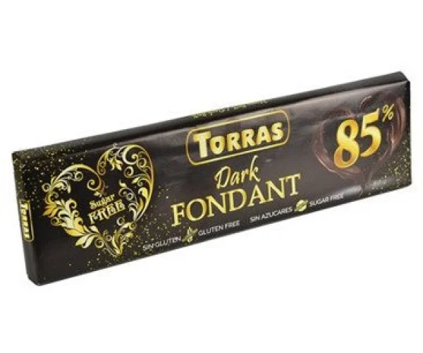 Шоколад чорний Torras без цукру torras dark fondant 85% какао 300 г іспанія - 1