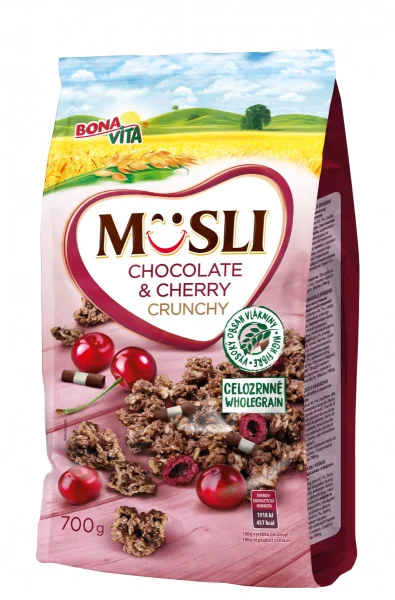 Bona vita мюслі шоколад із вишнею 700 г - 1