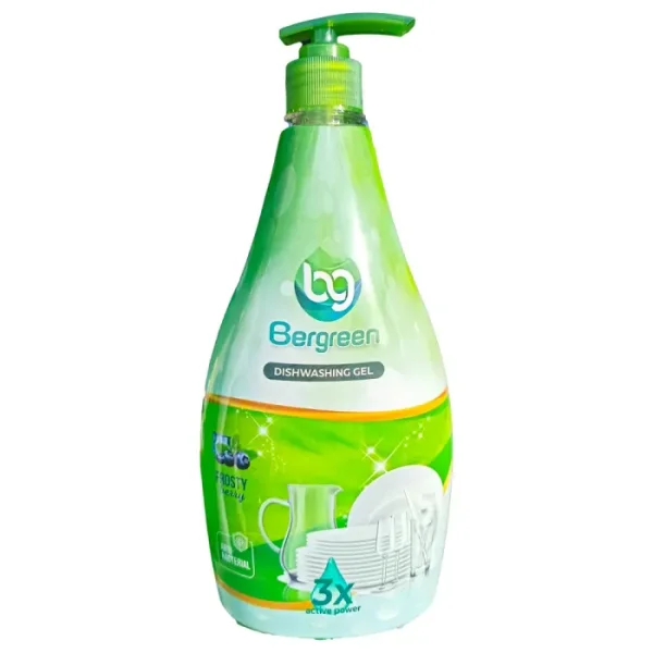 Гель-концентрат для миття посуду з дозатором Антибактеріальний Bergreen Dishwashing Gel Frosty Berry 3x Power лісові ягоди 1000мл - 1