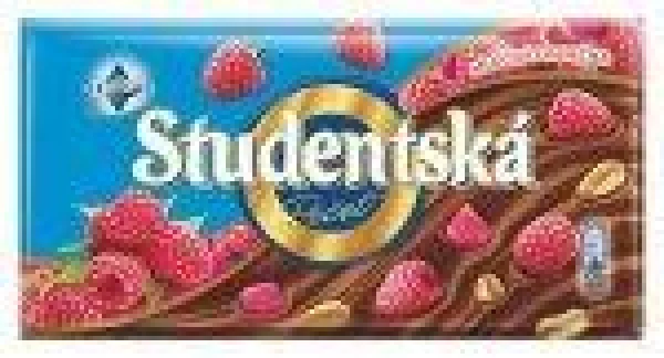 Шоколад Studentska молочний з малиною, 180 г - 1
