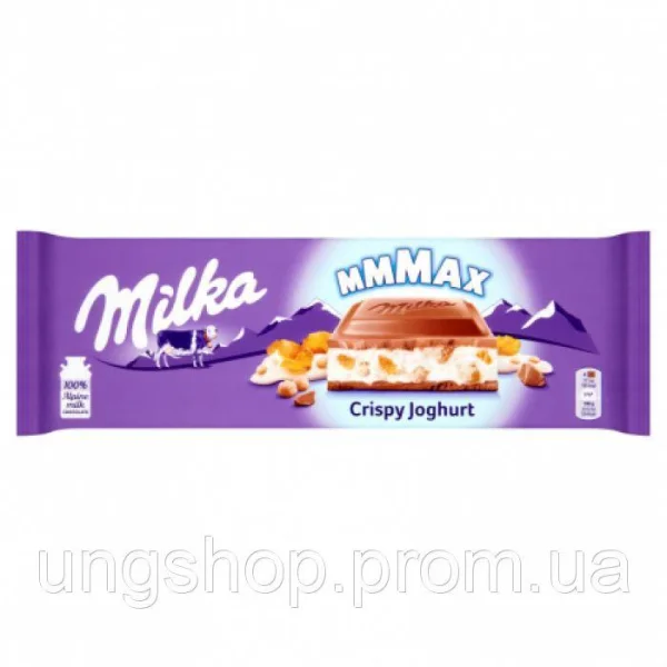 Шоколад Milka Crispy Joghurt (з хрустким йогуртом) Швейцарія 300 г - 1