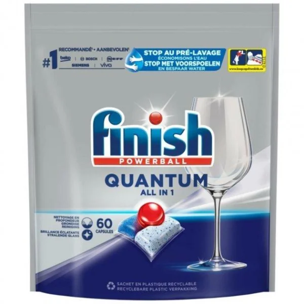 Таблетки для посудомийних машин Finish Quantum 60 шт - 1