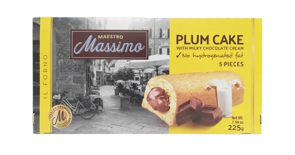 Тістечка шоколадні Maestro Massimo Plum cake chocolate ванільно-сливове 225г - 1