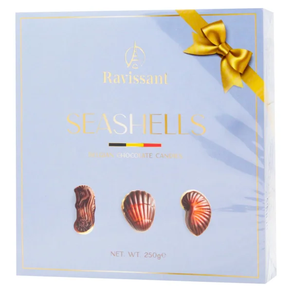 Цукерки ракушки Ravissant Sea Shells Belgian chocolate candies мушлі праліне асорті 250г - 1