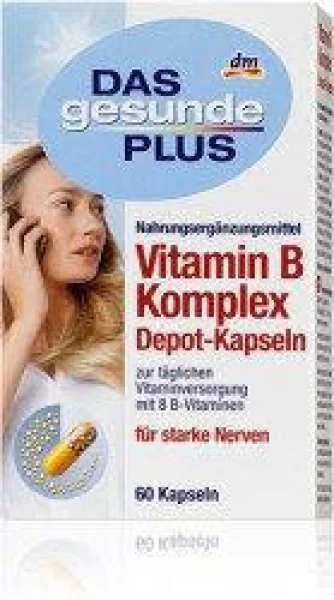 Вітамінний комплекс Das gesunde Plus Vitamin B Komplex Depot Коробка 60 капсул - 1