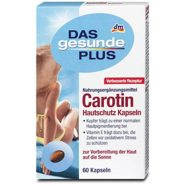 Вітаміни в таблетках as gesunde plus -carotin hautschutz kapseln, 60 st - каротин - 1