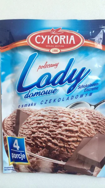 Порошок для приготування морозива Cykoria lody domowe з шоколадним смаком 60г - 1