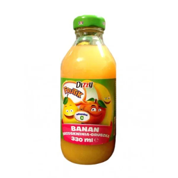Сік натуральний DIZZY банан — яблуко — груша dizzy banan-brzoskwinia-gruszka 330 ml. - 1